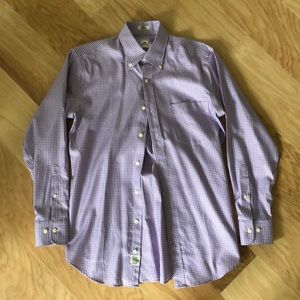 Peter Miller Dress Shirt Purple/White Size S